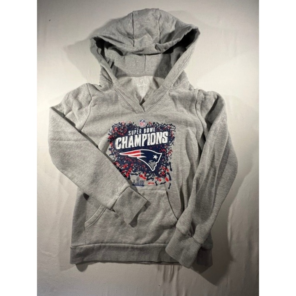 Fanatics New England Patriots Hoodie Women Sm Gray Good Super Bowl LI LI Champs‎